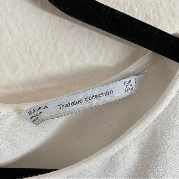 zara white silky blouse - Picture 3 of 4